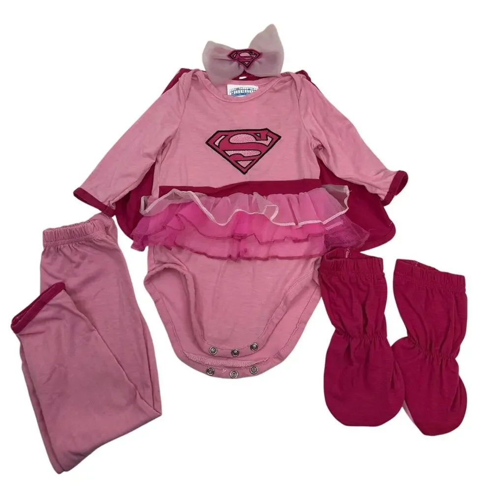 SKU3041 Rubie's Costume Baby DC Super Friends Supergirl 6-Piece Pink  12-18 Mts